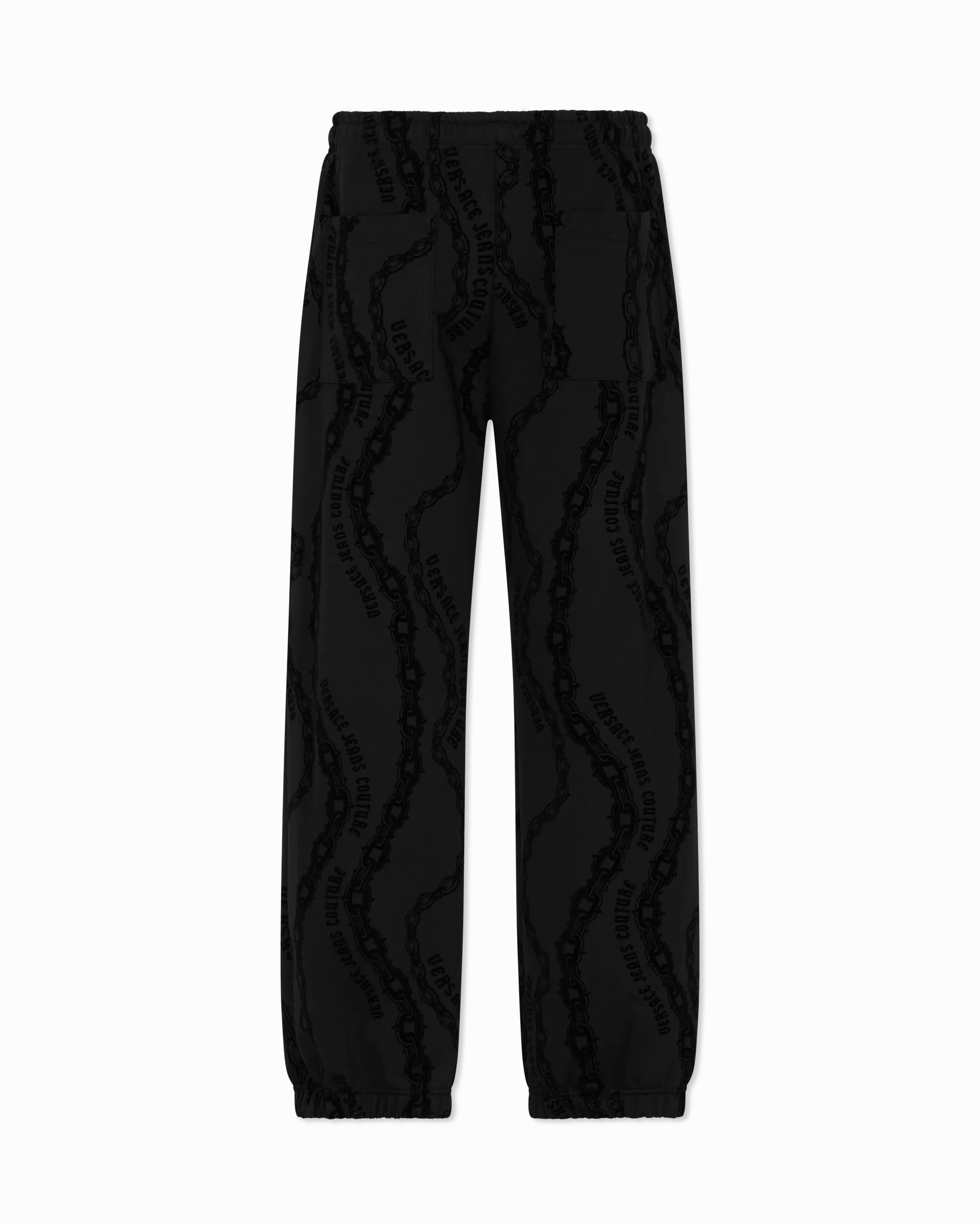 Chain Print Logo Drawstring Sweatpants