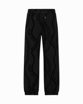 Chain Print Logo Drawstring Sweatpants