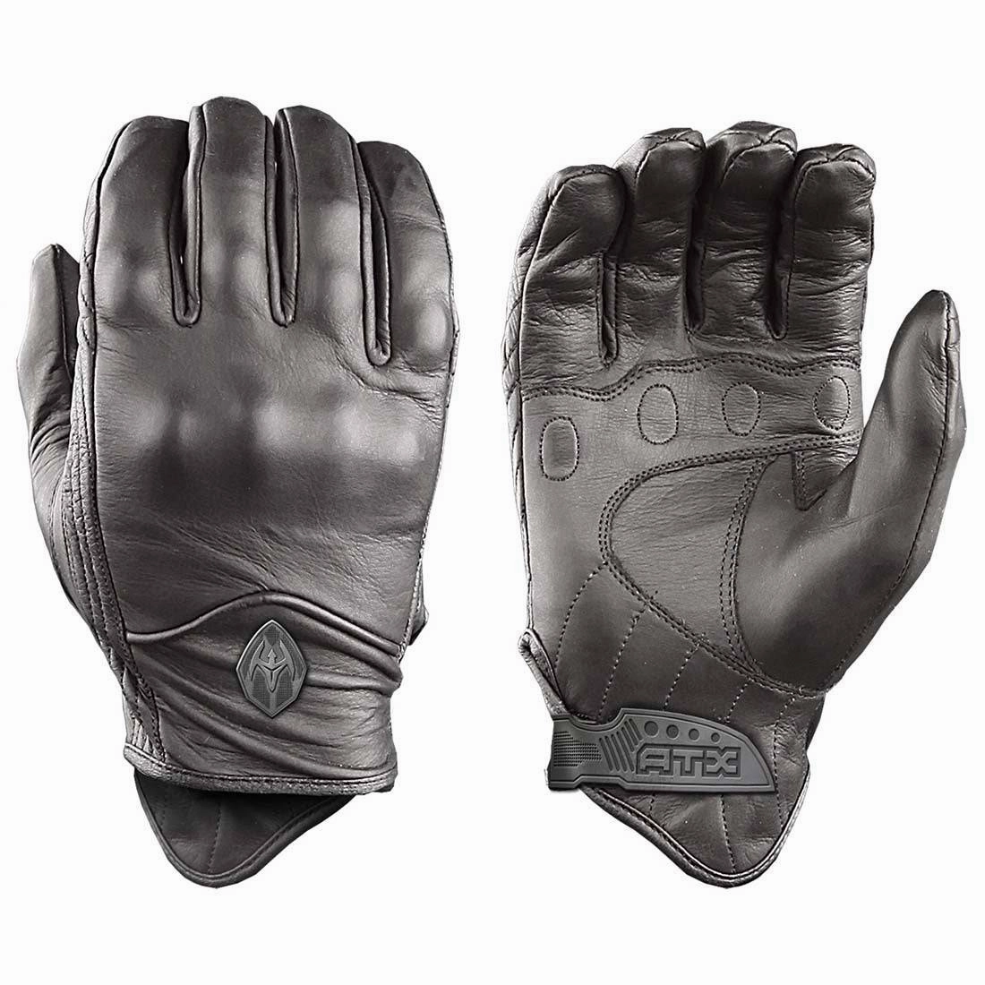 Damascus Gear All-Leather Gloves with Knuckle Armor