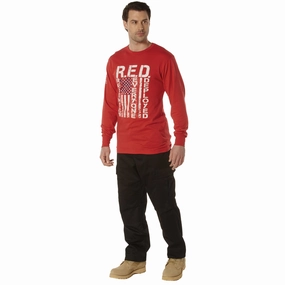 Long Sleeve R.E.D. (Remember Everyone Deployed) Athletic Fit  T-Shirt