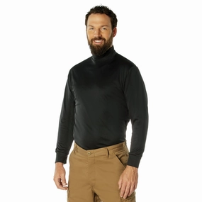 Moisture Wicking Mock Turtleneck - Black