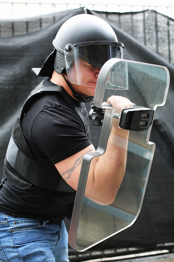 SecPro Clear Ballistic Shield NIJ Level IIIA with Light System
