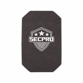 SecPro Level III Ceramic & Composite Single Curve Full Cut Hard Armor Side Plate