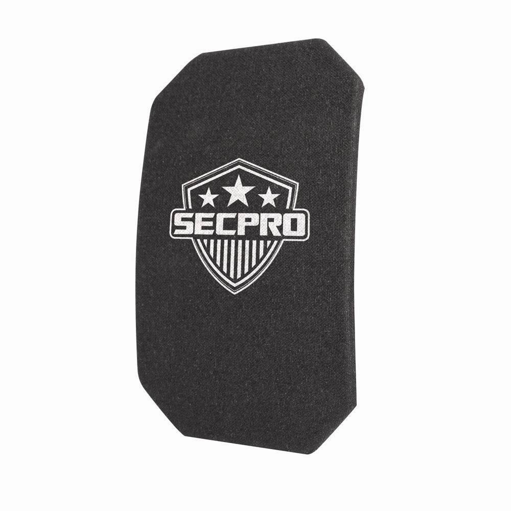 SecPro Lightweight Ceramic & Spectra Multi Curve Full Cut Stand Alone Level IV Hard Armor Plate
