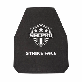 SecPro Polyethylene Single Curve Shooters Cut Stand Alone Level IIIA  Hard Armor Plate