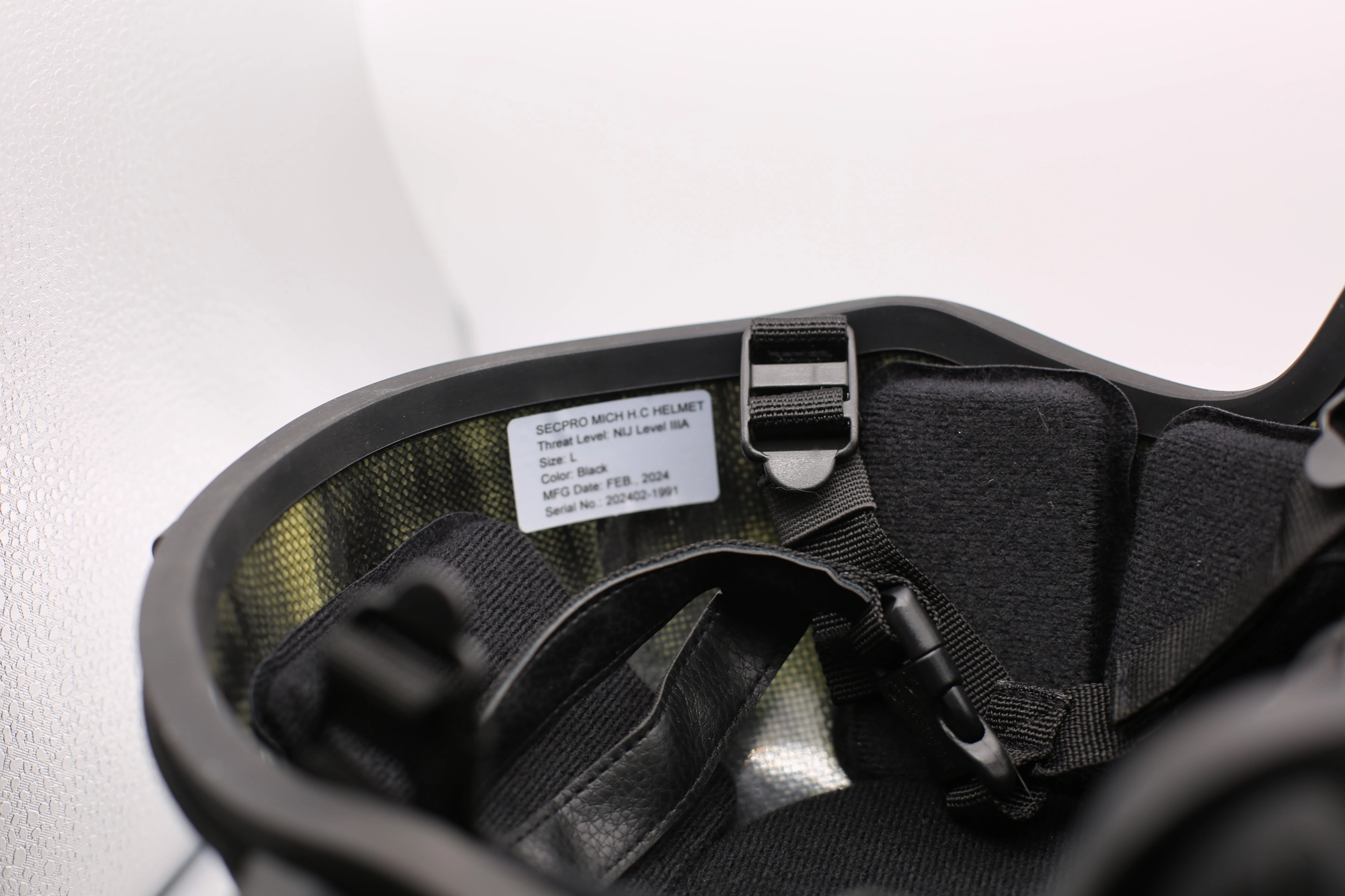 SecPro Special OPS Ballisitic Helmet HighcutLevel IIIA -Incudes Rails and NVG Bracket-MFY 2024 -Large(Black)