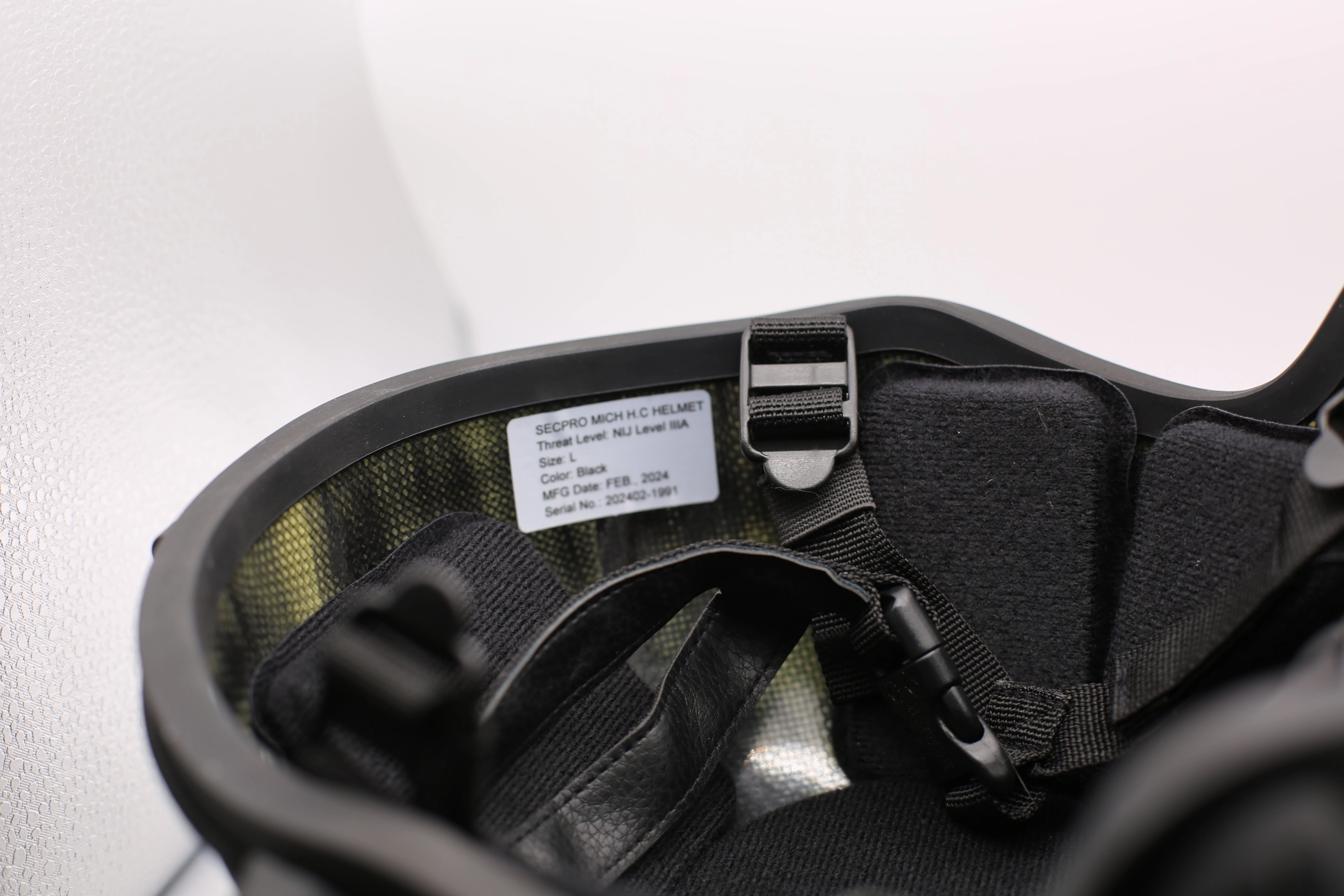 SecPro Special OPS Ballisitic Helmet HighcutLevel IIIA -Incudes Rails and NVG Bracket-MFY 2024-Medium(Black)