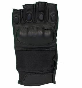 SecPro Warrior Touch Hard Knuckle Leather Gloves (Black)