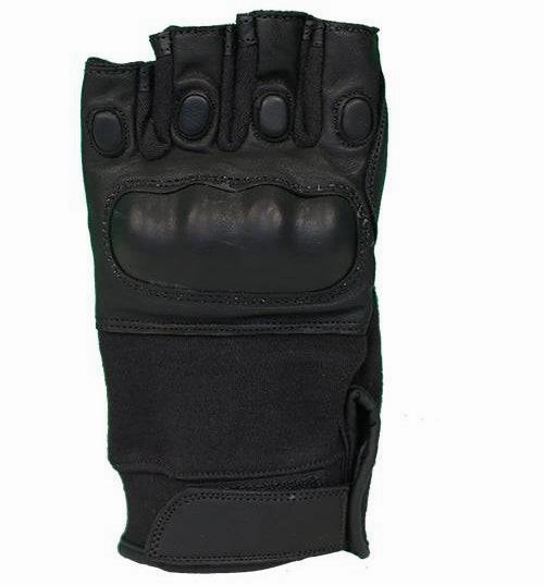 SecPro Warrior Touch Hard Knuckle Leather Gloves (Black)