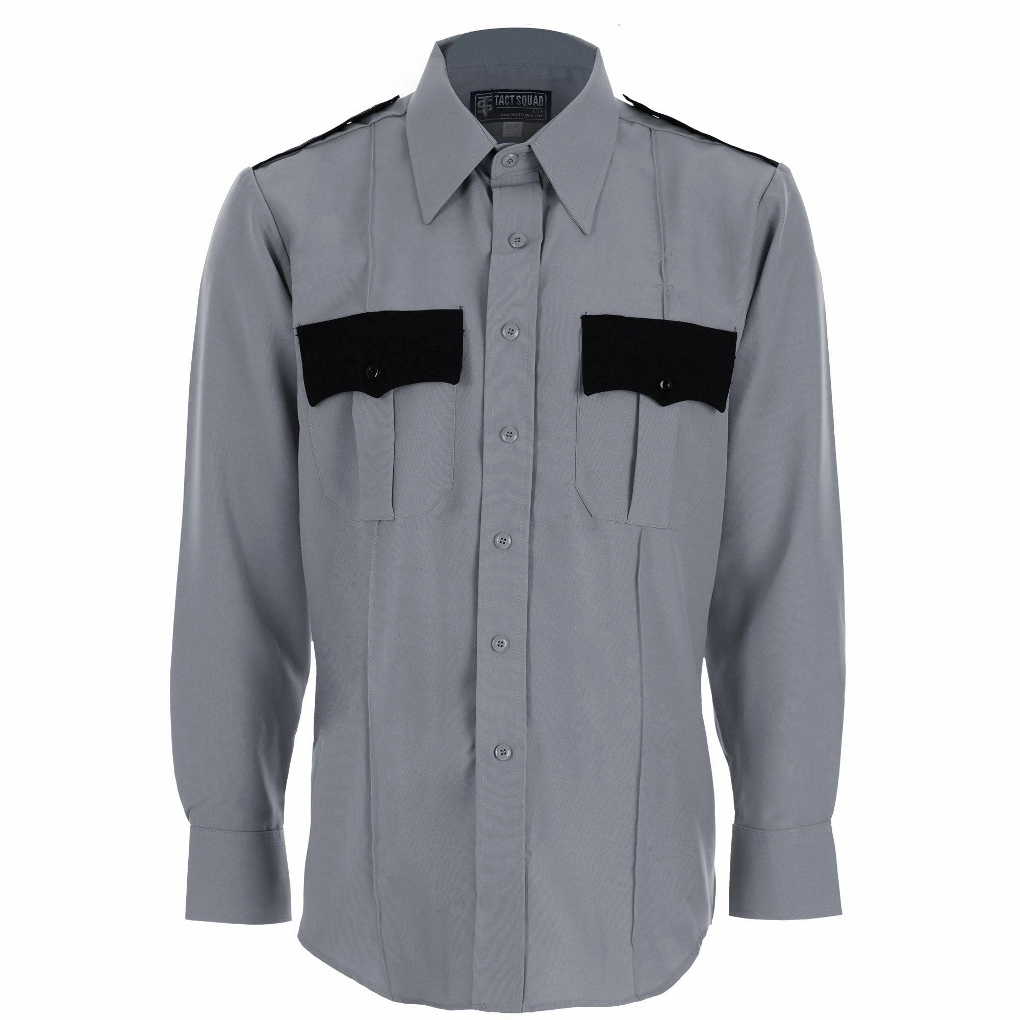 Tact Squad Men's Two-Tone Polyester Long Sleeve Shirt with Hidden Zipper - 8002
