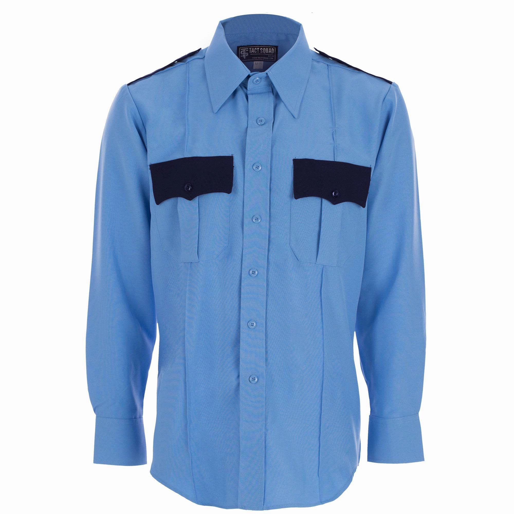 Tact Squad Men's Two-Tone Polyester Long Sleeve Shirt with Hidden Zipper - 8002