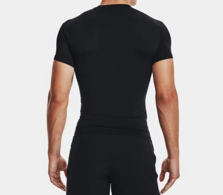 UNDER ARMOUR TACTICAL HEATGEAR COMPRESSION MENS V-NECK SHORT SLEEVE T-SHIRT-Extra Large-Black