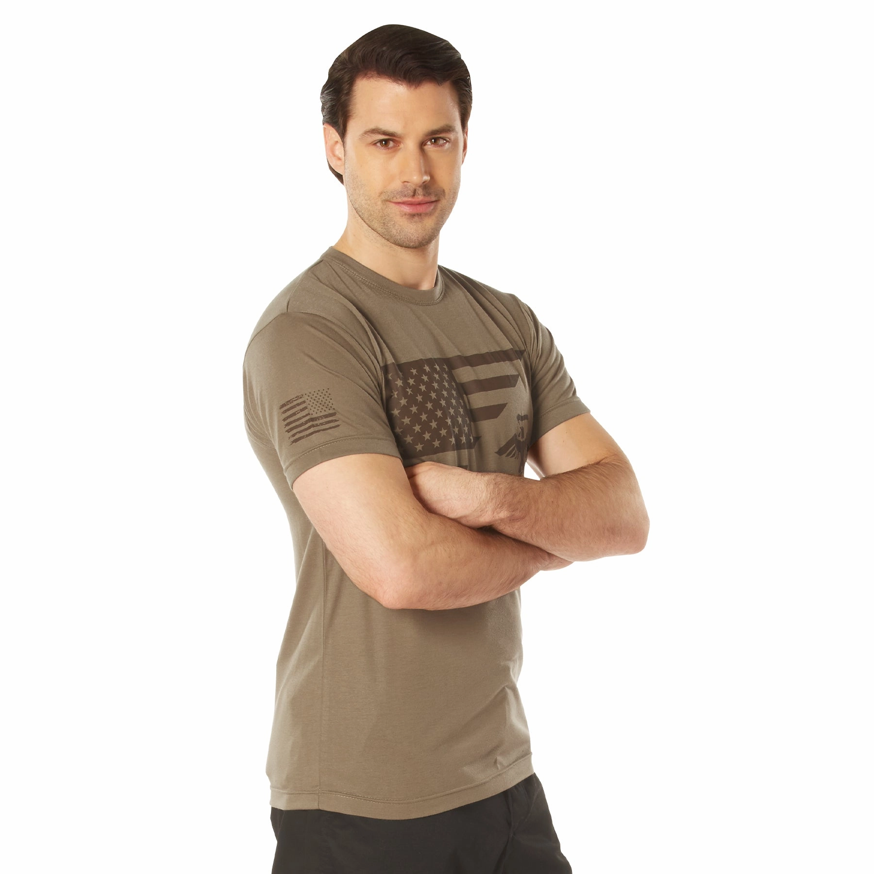 USMC Eagle. Globe. & Anchor Moisture Wicking T-Shirt - AR 670-1 Coyote Brown